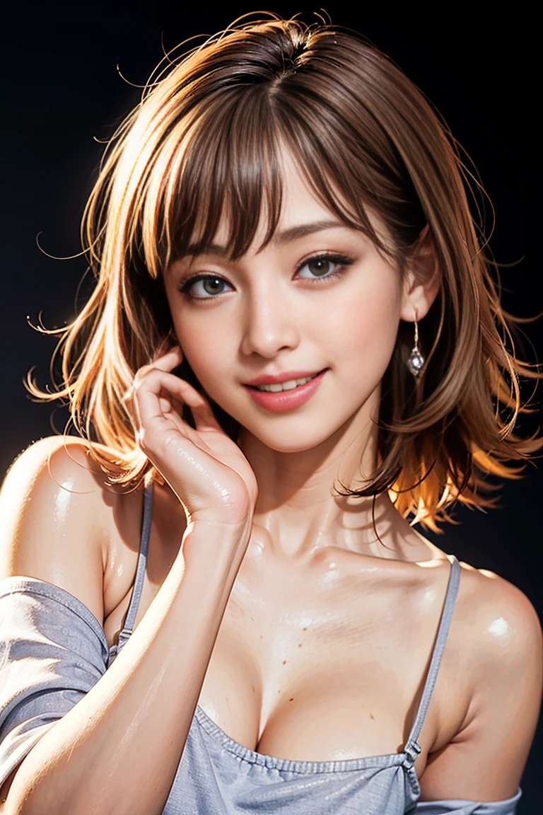 (masterpiece, Highest quality:1.2), (High resolution, Abstract:1.1), Super detailed, One girl, Cute pose, camisole, Off the shoulder, Part your lips, smile, blush