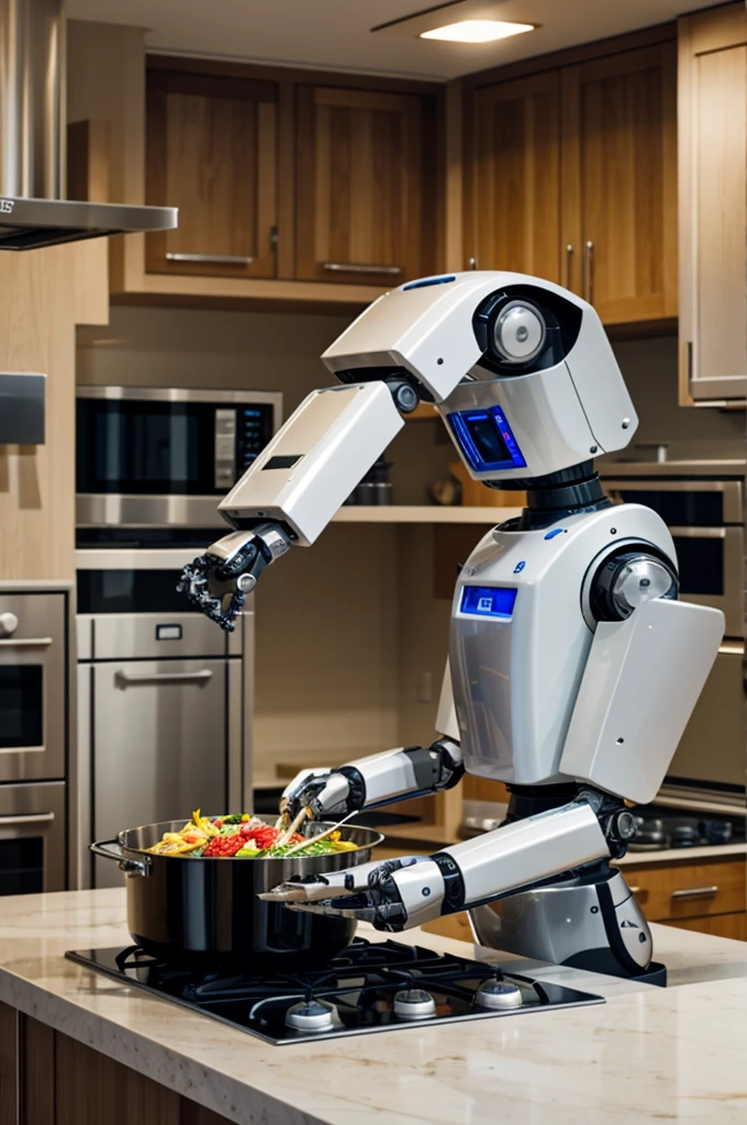 robot cook in the kitchen

