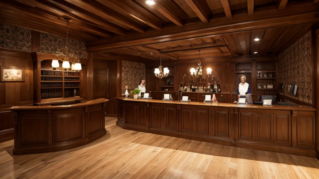 Medieval European style building、Reception counter、guild