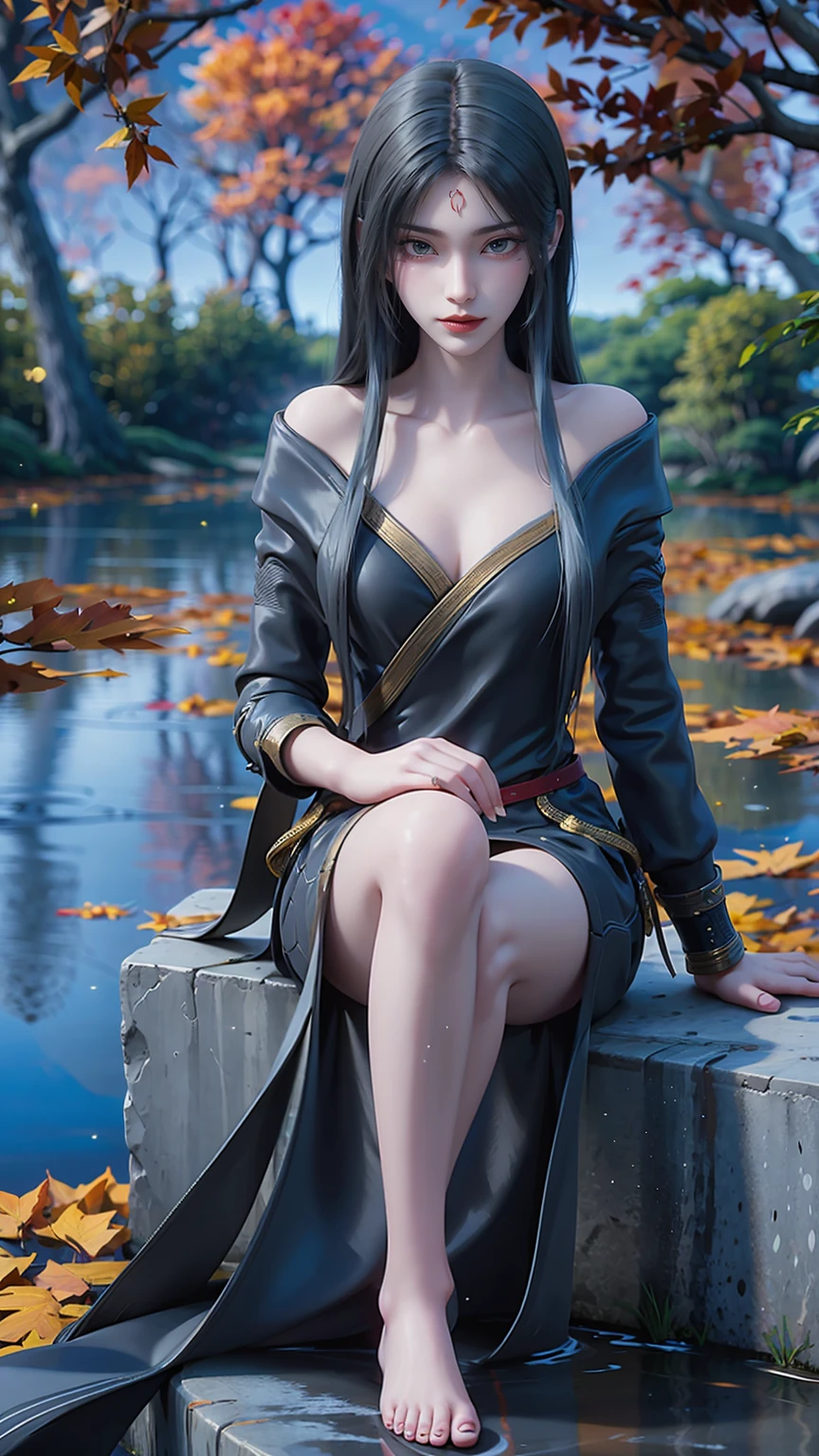 Araffe lady in black dress sitting on ledge over pond, seductive Tifa lockhart portrait, Tifa, Beautiful and charming anime woman, Popular on cgstation, Tifa lockhart, Beautiful goddess, glamorous Tifa lockheart, Japanese Goddess, Realistic anime girl rendering, Anime Goddess, Beautiful fantasy queen, Attractive anime girl, Popular on cgstation内容