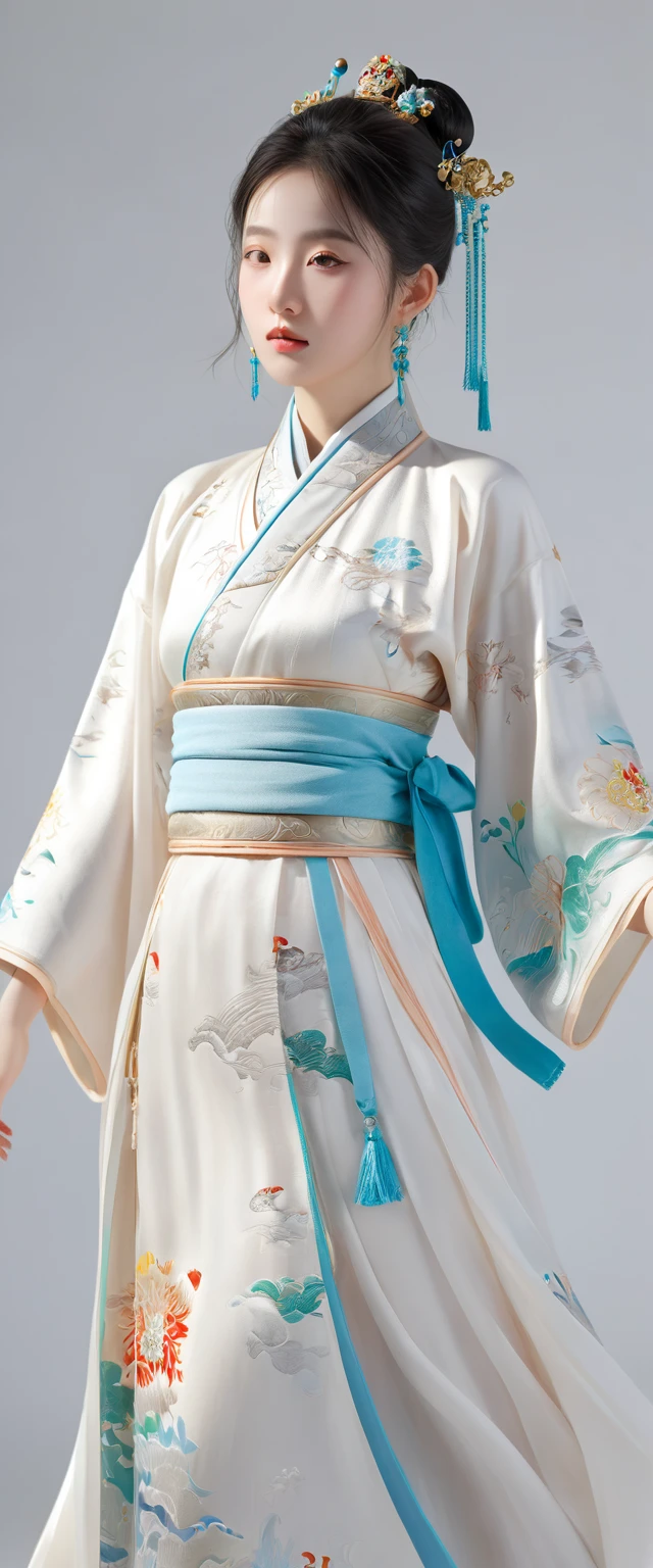 Hanbok (invisible, no humans, Headless, Faceless:1.5), cute big breasts, Ridiculous, High resolution, Super detailed, clothing details