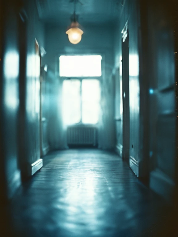 a ghost in a room    film, bokeh, professional, blur, lomo