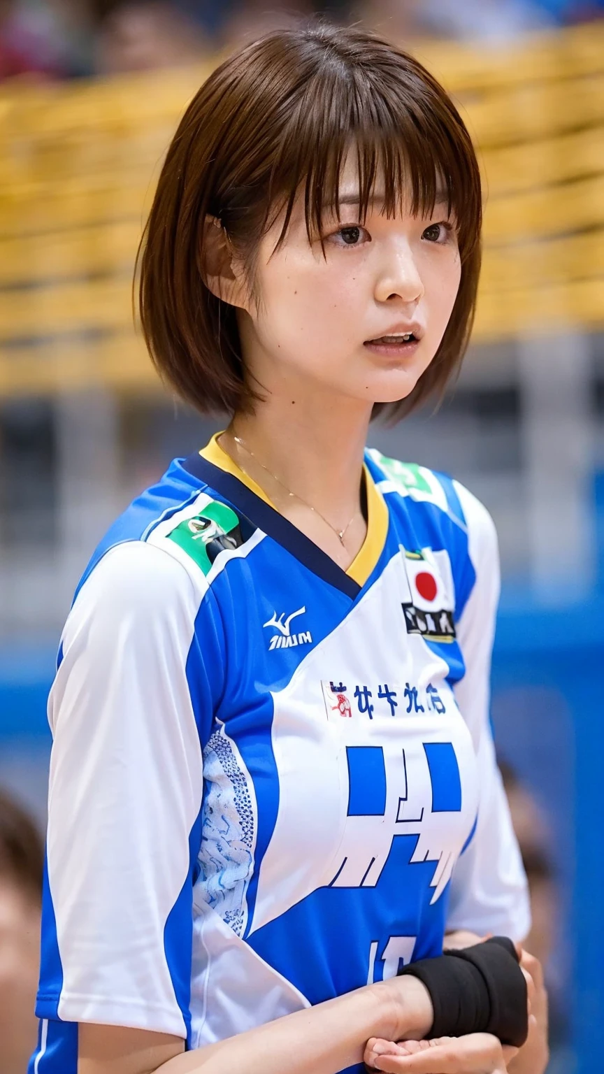(Beautiful Japanese Woman:1.3),gym、Volleyball Player、Looking into the camera、