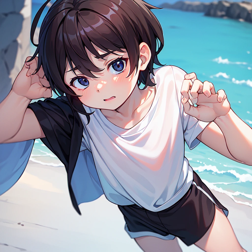 (8k, RAW Photo, Best Quality, Masterpiece:1.3),(Real,Photo:1.37),(Black Hair),Pose,1girl,Very Beautiful Face,Cute,(Small),(Put Your Hands Down))),Poggy Hairstyle,Random Expression,(White T-shirt),JK_style,(Track Shorts) ,Black Hair,(Age 19),Modest,Five Fingers,Normal Hands,Small Mouth,Straight Ha(ليس لابس شيء)
(عاري) يمسك زب واقف الوردي المتوسط ليس عليه شيء
عاريي يمص شفايف مخرج زبه يجلخ ويطلع حليب