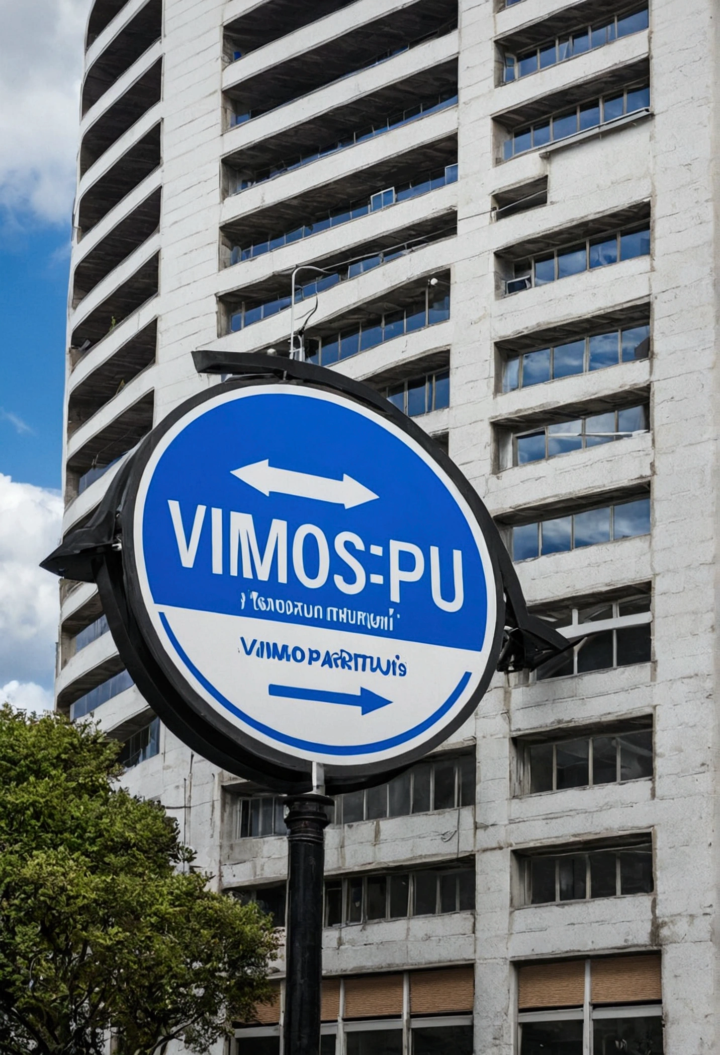 sign in the city saying VamosOuPartiu¿
