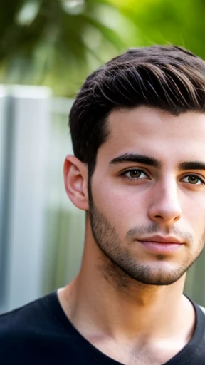 A young Jewish man focus on his face