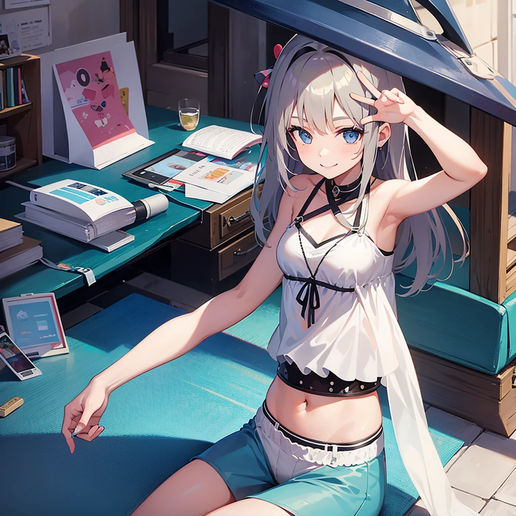 Girl with a mischievous smile