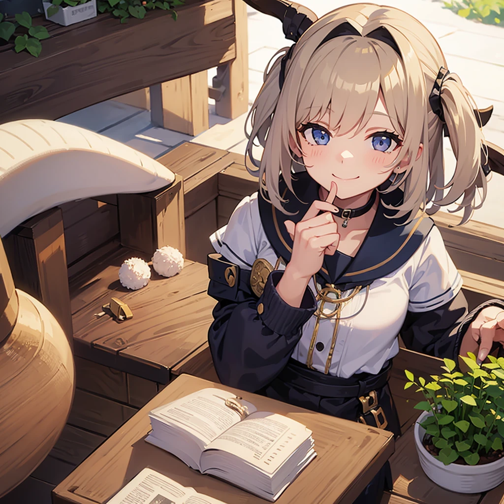 Girl with a mischievous smile