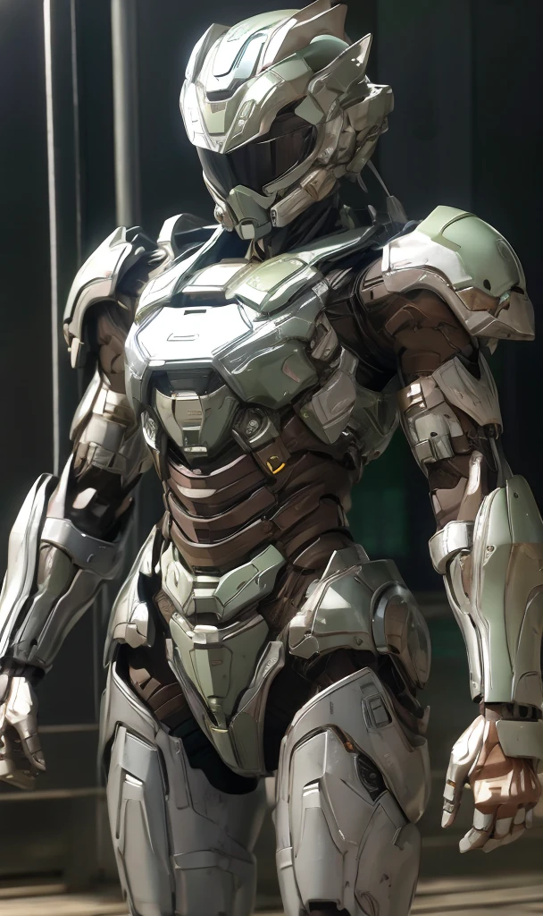 Textured skin, Super detailed, Attention to detail, high quality, 最high quality, High resolution, 1080P, hard disk, beautiful,(War Machine),beautifulサイボーグ女性,Dark Green Mecha Cyborg Girl,battle,Girl with a mechanical body,、Plain junior high school girl Boyish short hair、Sweaty brown eyes、Sweaty face、Expressions of joy Blushing Cute Smile Black-haired ((Steam coming out of the head)) (Steam coming out of the whole body) Cool pose Gloss Sweat flying