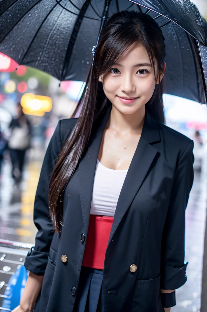 彼女はwhole bodyが雨で濡れながら雨の空を見上げている、彼女は傘がないのでwhole bodyが雨で濡れている、My hair got wet in the heavy rain, face and clothes Soaking wet. Rain-Soaking wet face or dripping water masterpiece、超High resolution、well done!、She has a very pretty face and looks young like an idol..々Stylish.18-year-old Japanese female police officer、彼女は傘がないのでwhole bodyが雨で濡れている、彼女は傘がないのでwhole bodyが雨で濡れている、Gentle and cute、A gentle smile wet with rain、Police uniforms are bikini type, Showing off cleavage.、Breathe rain Soaking wet In the heavy rain、Walking the city sidewalks during the day. large size bust、whole body、Artistic、RAW Photos、Genuine、High resolution、Life、No copyright notice