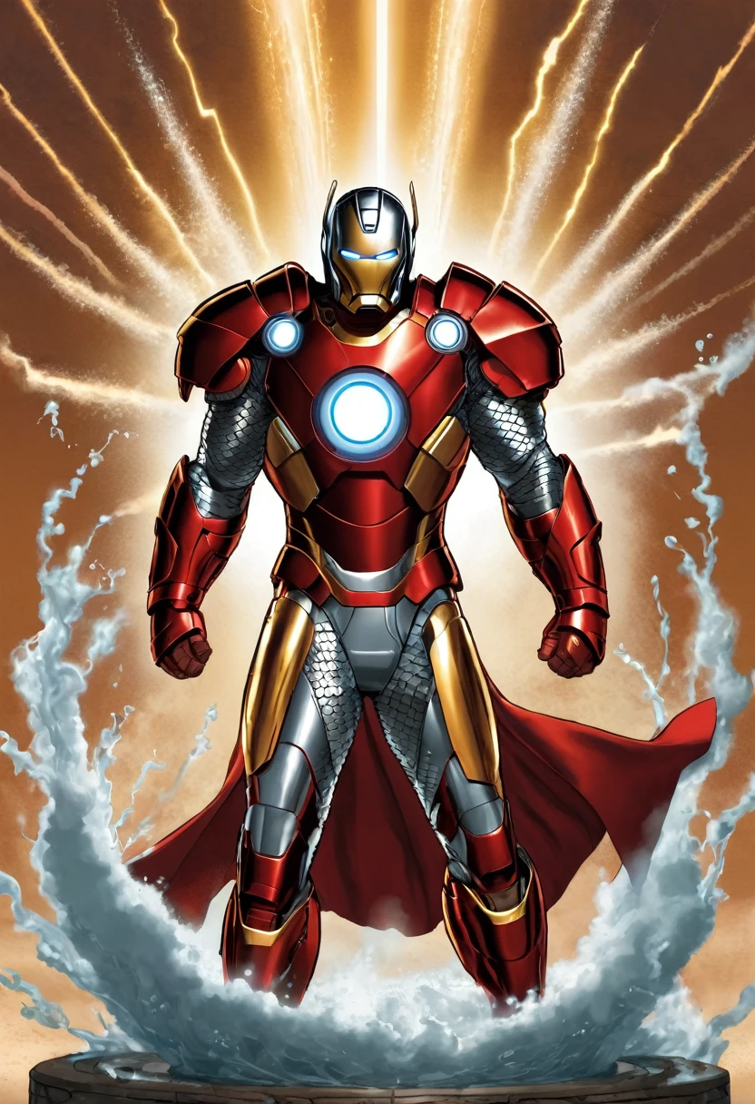 The god Thor wears an Iron Man suit.