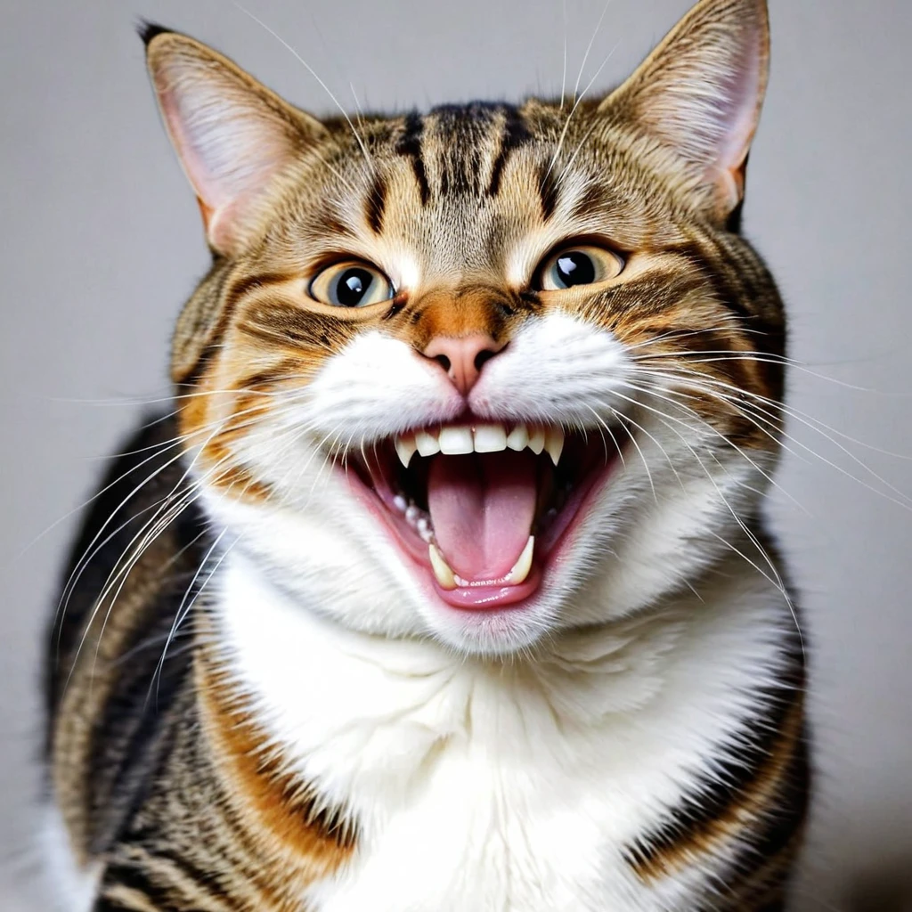 smile funny cat, big smile, very funny