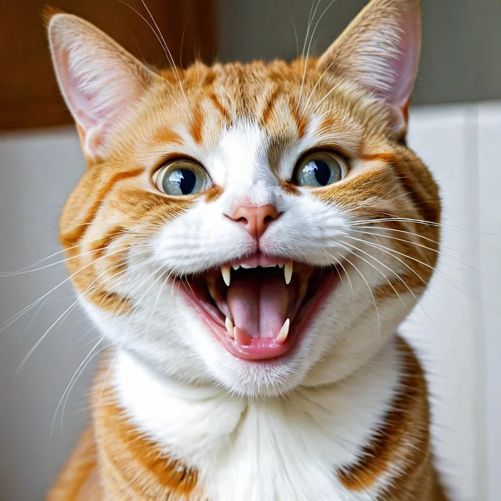 smile funny cat, big smile, very funny