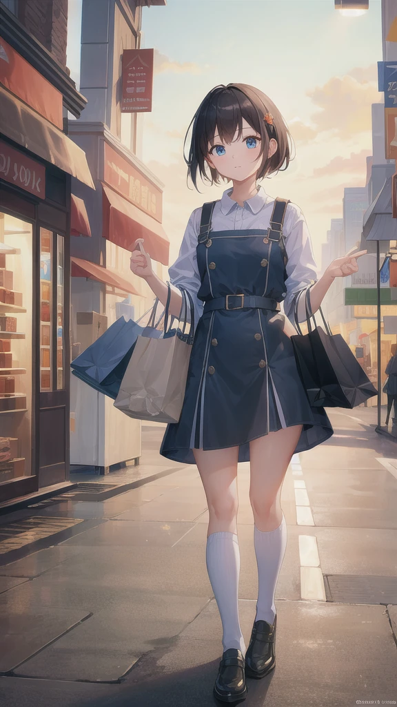 best quality,(masterpiece:1.3),ultra-detailed,unity 8k wallpaper,
shopping mall,counter,shop,goods,paper bag,