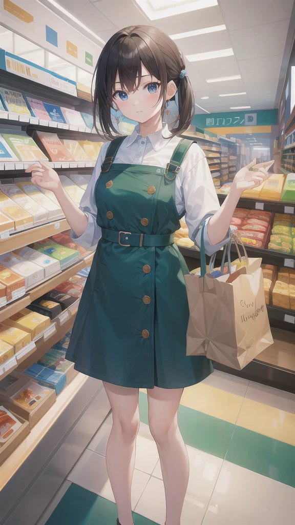 best quality,(masterpiece:1.3),ultra-detailed,unity 8k wallpaper,
shopping mall,counter,shop,goods,paper bag,
