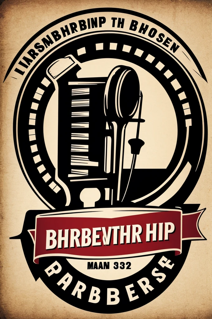 Barbershop logo with the words flow bakano