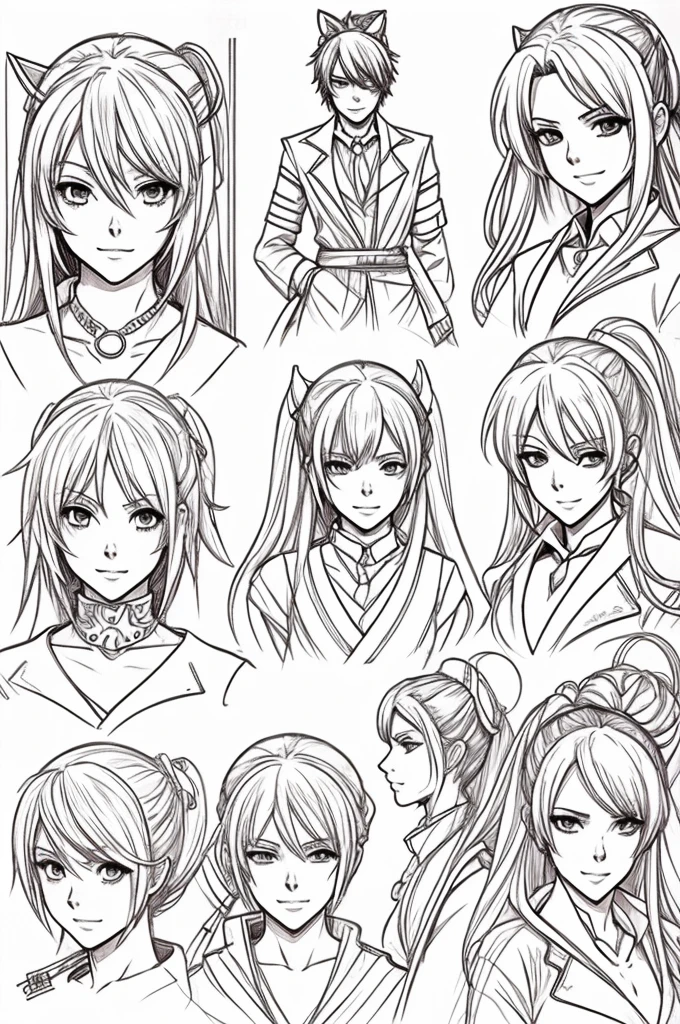 Hot anime character sketch