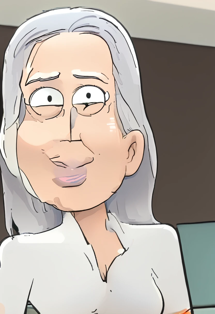 Girl like thin face, thin and small eyes. white hair, has sensual, wink, tongue out, excited, bikini, minimalist part, Simple details, strokes release thick. pale skin, natta.