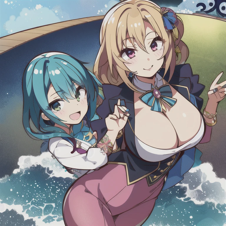 6 girls, Fancy, anime style, busty, voluptuous, curves, ig studios anime style, en anime style, anime style plano, isekai style, style like ecchi, en un anime style, 4k, beautiful masterpiece [[[[smiling evilly]]]]