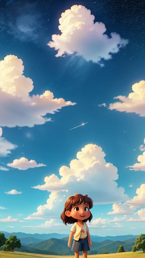 The sky is crying, the wind is singing, the clouds are swaying, the starry sky, the rainbow
