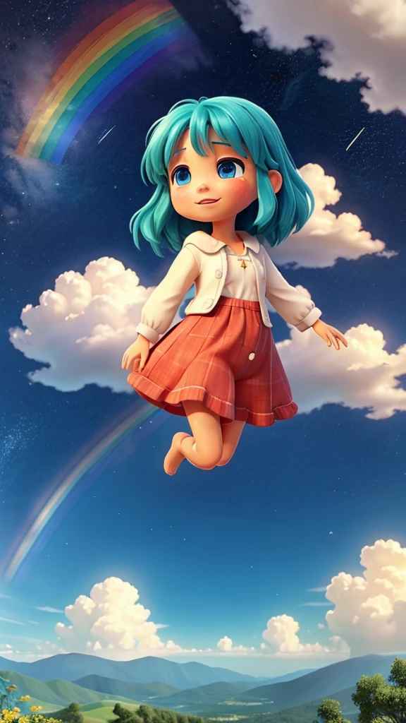 The sky is crying, the wind is singing, the clouds are swaying, the starry sky, the rainbow
