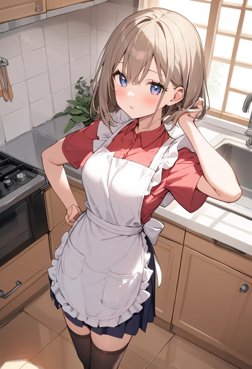 1 Girl, Gal,high school girl,apron,kitchen, beautiful