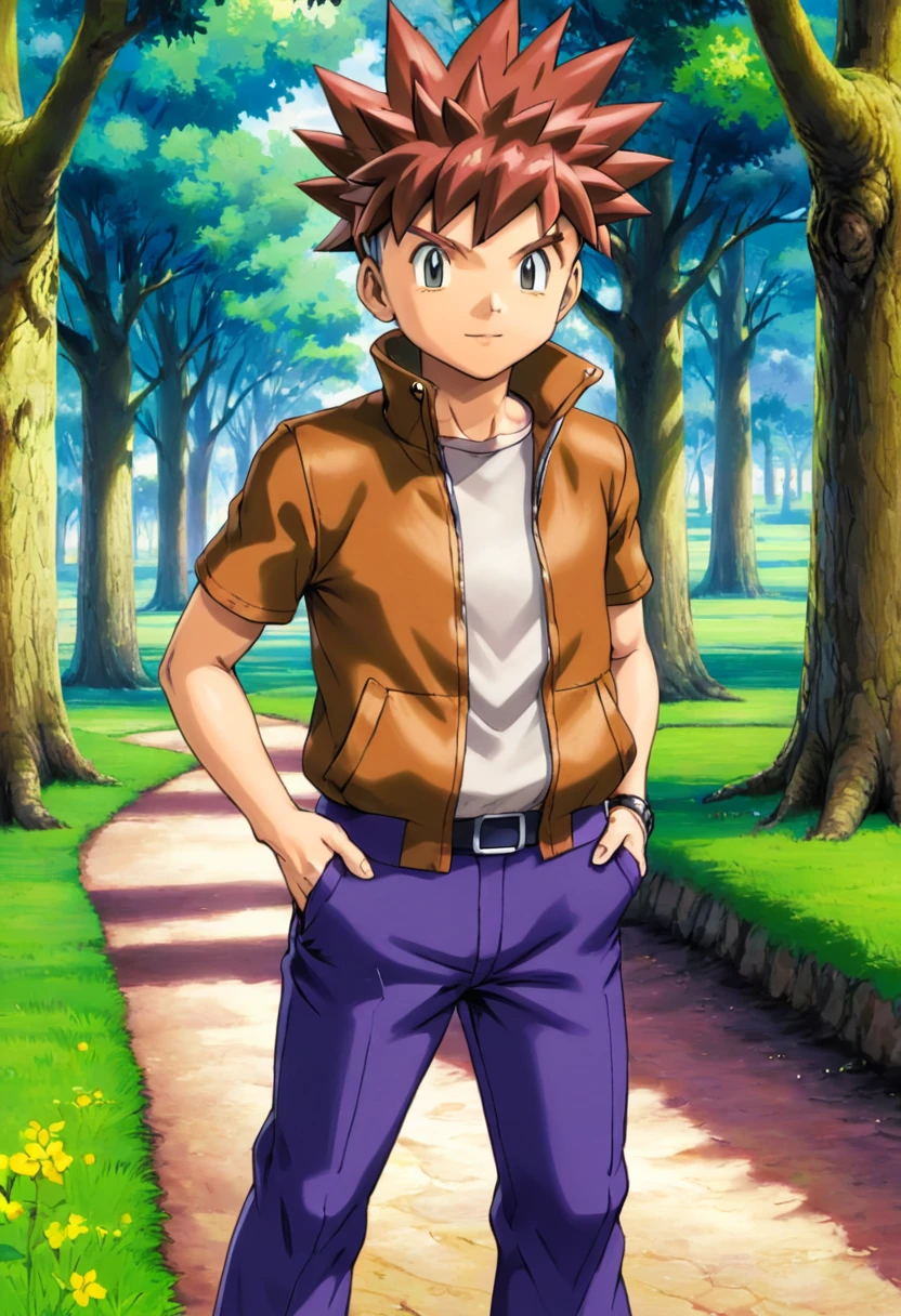 gary oak wearing sinnohoutfit