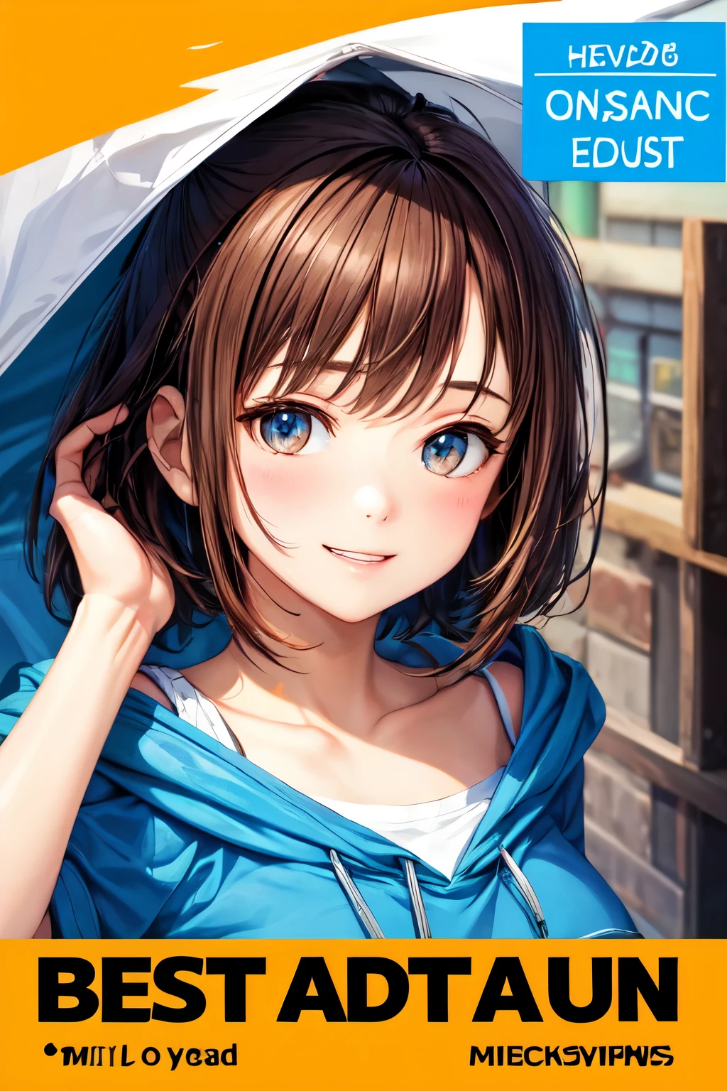 ((best quality)), ((head of'artwork)), (detailed), 1fille, pull à épaules dénudées,