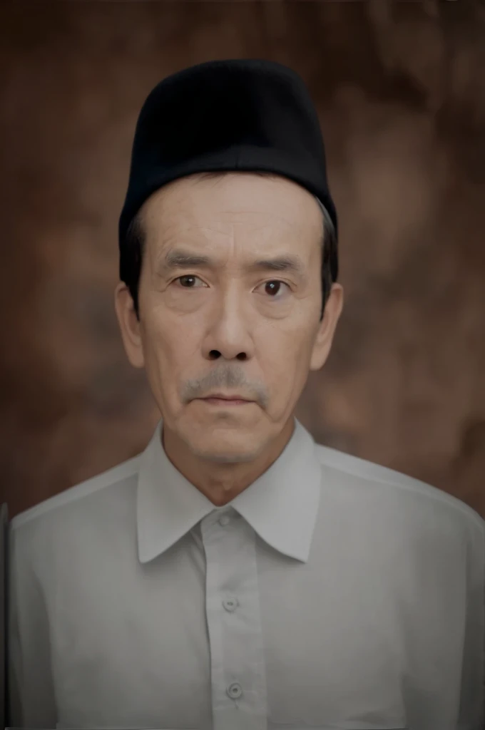 middle-aged man wearing a black cap and white shirt