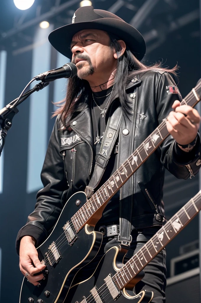 Please make the inverted cross the main feature.。
A cool look like Metallica or Motorhead。
８０In era style。
Please include the name dirtyΓαῖα and logo.。