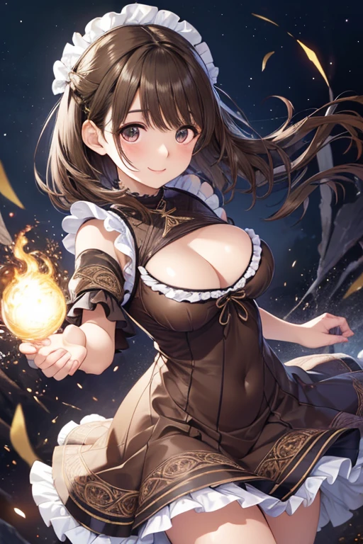 anegasaki nene、Shiny brown hair, short hair, (Beautiful brown eyes、Sparkling eyes, Fine grain)、smile、Ultra-detailed eyes、Highly detailed face, Highly detailed eyes,


(((masterpiece))),((Highest quality)),beautiful girl, (((Big, firm, bouncy breasts)))、23 years old、(A gorgeous frilled dress with an intricate pattern:1.5)、Japanese Girls、 Beautiful digital art, Beautiful fantasy art, Dynamic Selly Pose, 優しいsmile, Mysterious Background, aura, A gentle gaze, break, Small faint lights and flying fireflies, night, lanthanum,