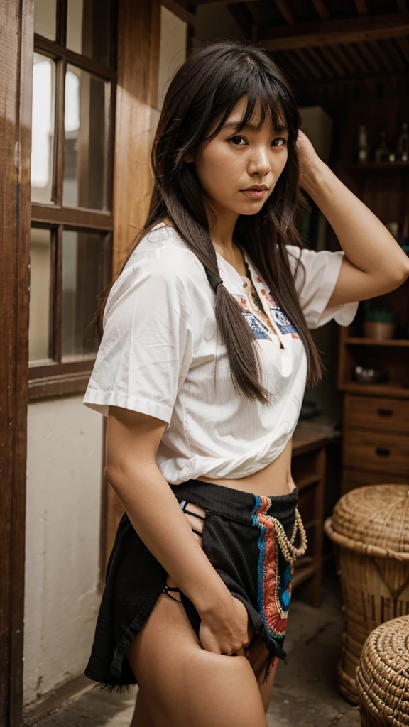 indigenous and korean, with fringe