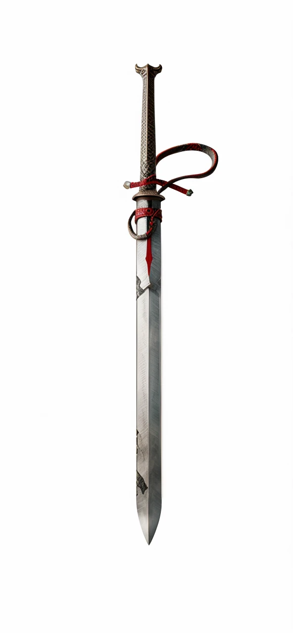 Sword wrapped by a red-eyed snake 