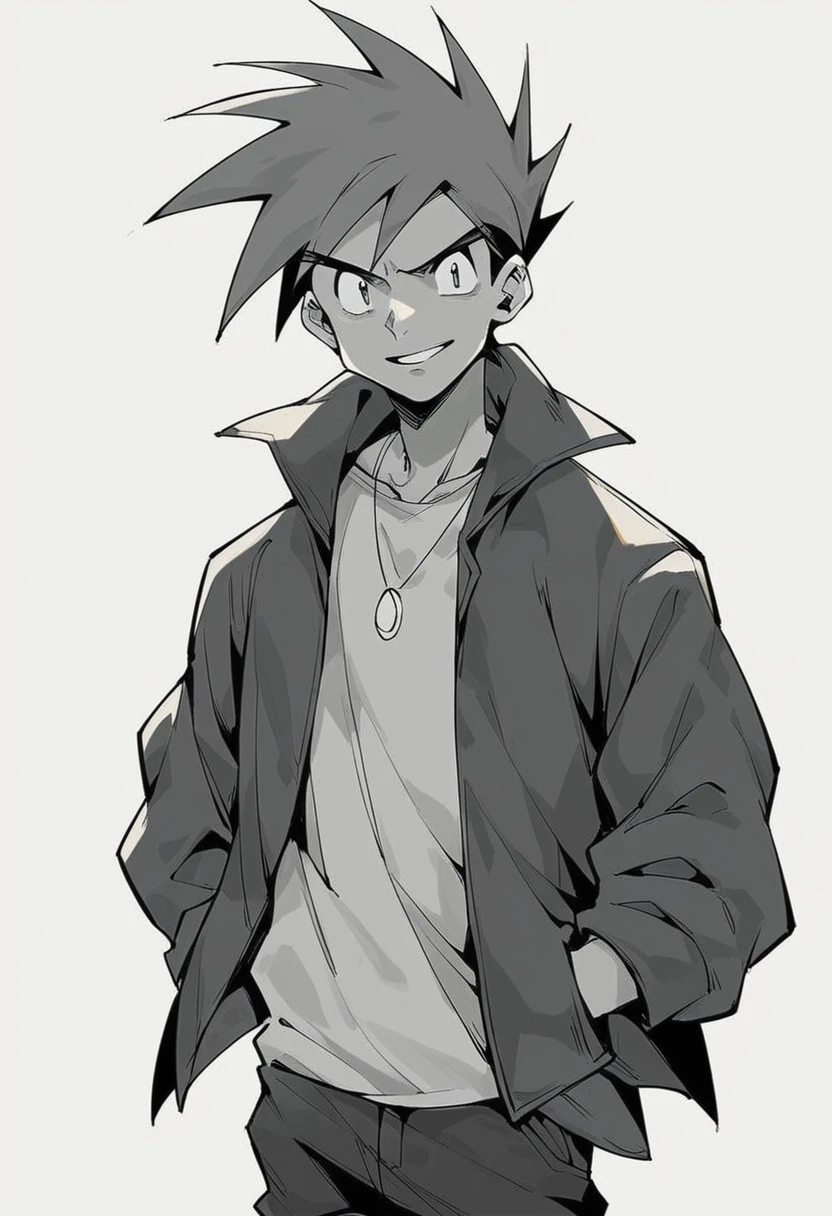 gary oak wearing kantooutfit