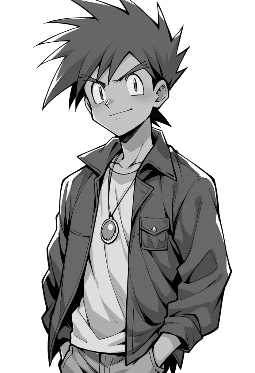 gary oak wearing kantooutfit