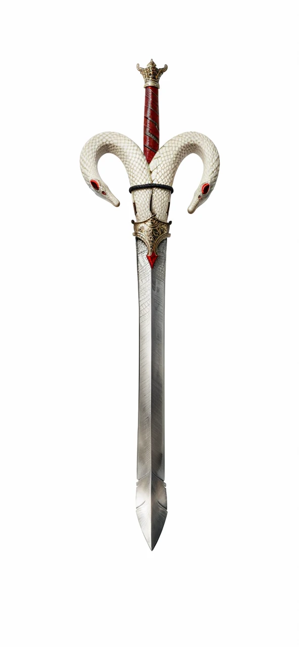 Sword wrapped by a red-eyed snake 