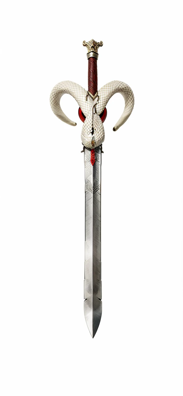 Sword wrapped by a red-eyed snake 