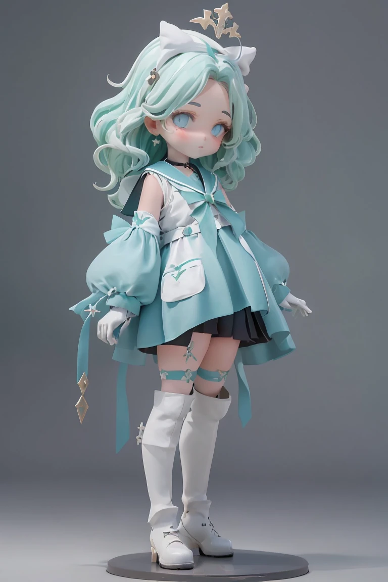 (Full body standing), solo, masterpiece,Best quality,8K, Clear and clean background, Micro close-up, 01 This, 1 Girl, Solitary, sailor warrior uniform, White gloves, Aqua eyes, Green Sailor Warrior, Dark green hair, Hair accessories, Necklace, miniskirt, Short and delicate hair, Earrings and Nipple Rings, Headgear, boots, Knee-high boots, (Eyes for perfect detail:1.2), (high quality:1.2), (High Detail:1.2), (masterpiece:1.2), (Extremely detailed:1.2), illustration,Oil painting brush, solo, (White background), Simple background, Masterpiece, best quality, illustration, , Beautiful and delicate light, Beautiful and delicate eyes, diaphragm, Big forehead, Qibi, 全身masterpiece, best quality at best