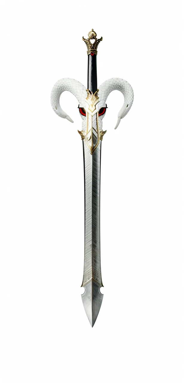 Sword wrapped by a red-eyed snake