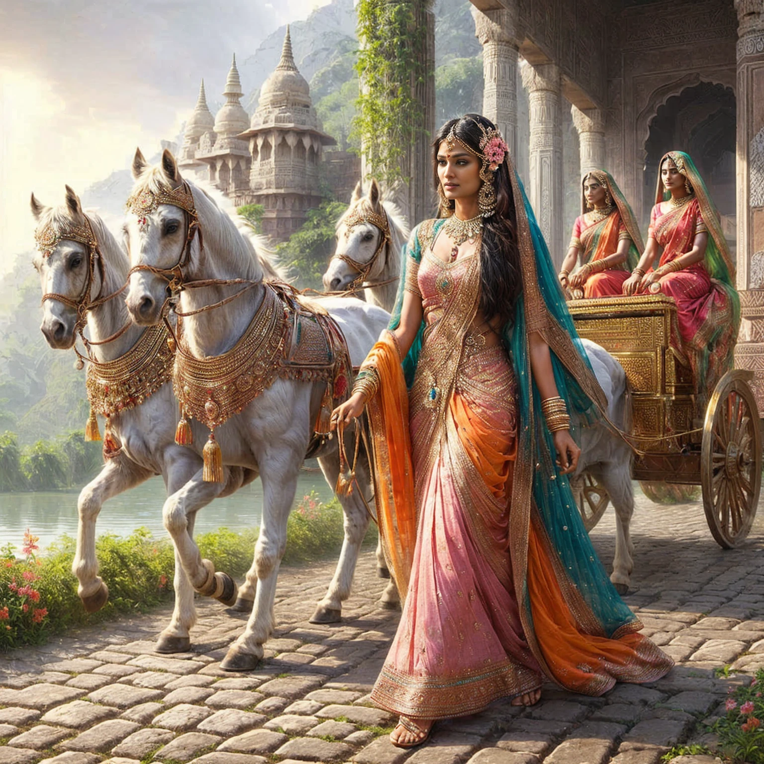 beautiful woman Indian Supermodel Mother India Indian super model, realistic and exquisite