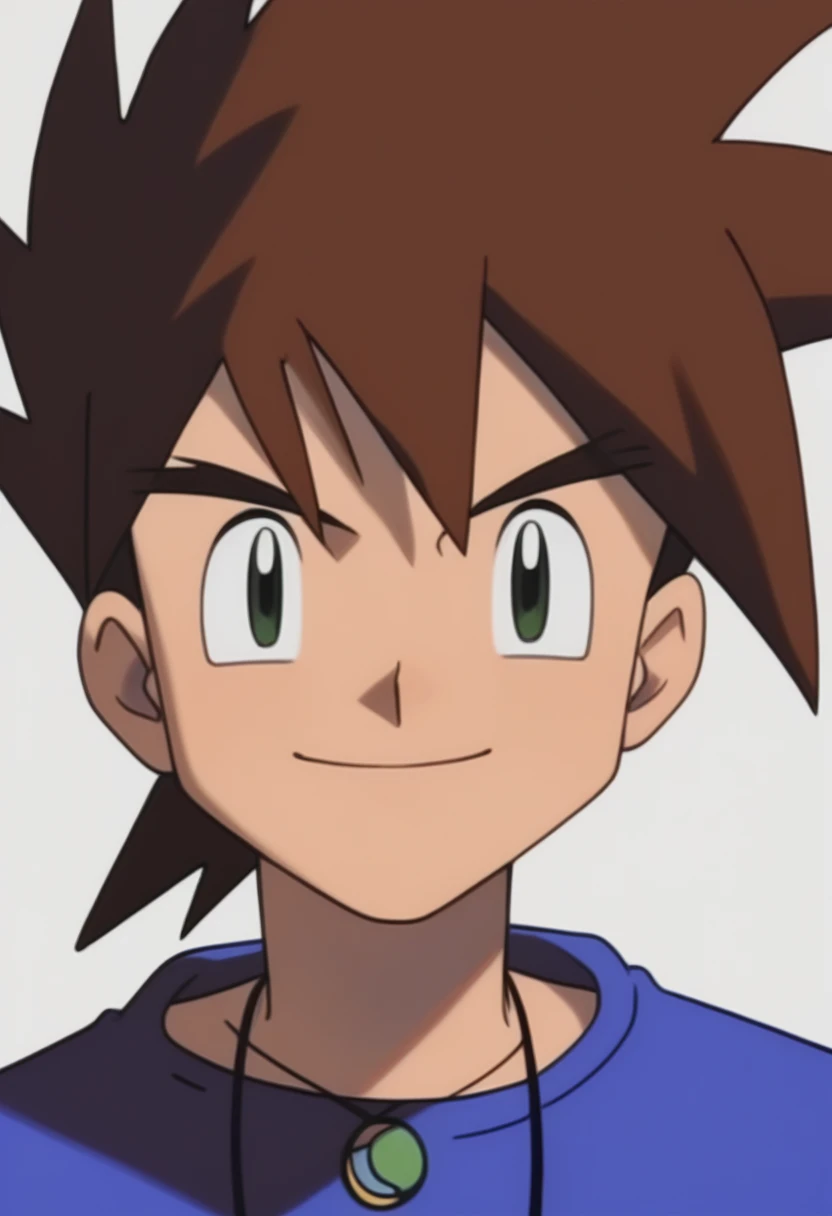 (masterpiece, best quality:1.2),gary oak,upper body,brown hair,looking at viewer,smile