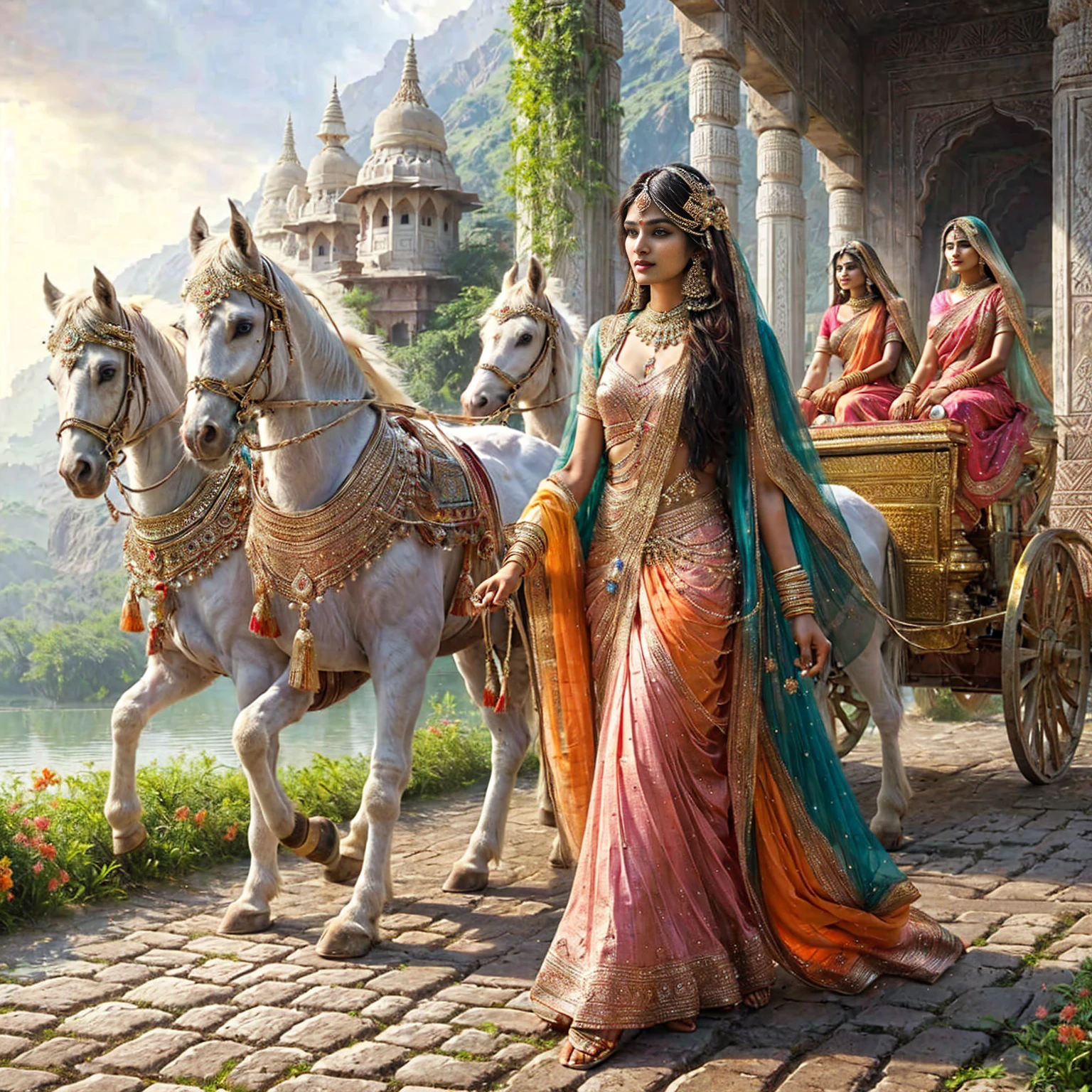 Indian woman super model Mother India Indian super model ,  Realistic, exquisite , indian angel