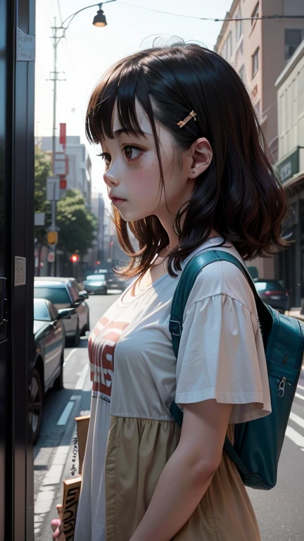 movie movie still，1girl in、it&#39;s found、14yearsold、pale-skin、innocent smiles、(A detailed face)、(detailed skin)、humid，The details are complex、shallow depth of field、[Fog volume]、cinematography lighting、Reflectors、a Canon EOS R5、50mm lens / 2.8、shot at 8k resolution、foreground，inside the room，desks，greenery
