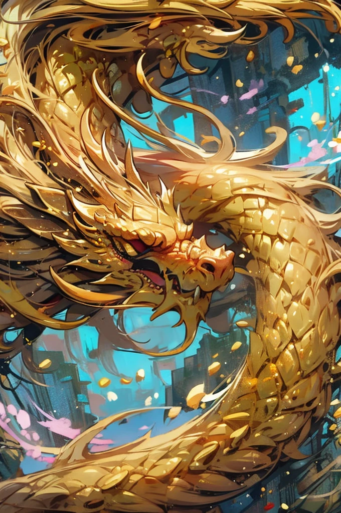 best quality, 8k, very delicate and beautiful, highly detailed face and skin texture, shiny skin, high resolution, dragon flying in the sky, sharp focus