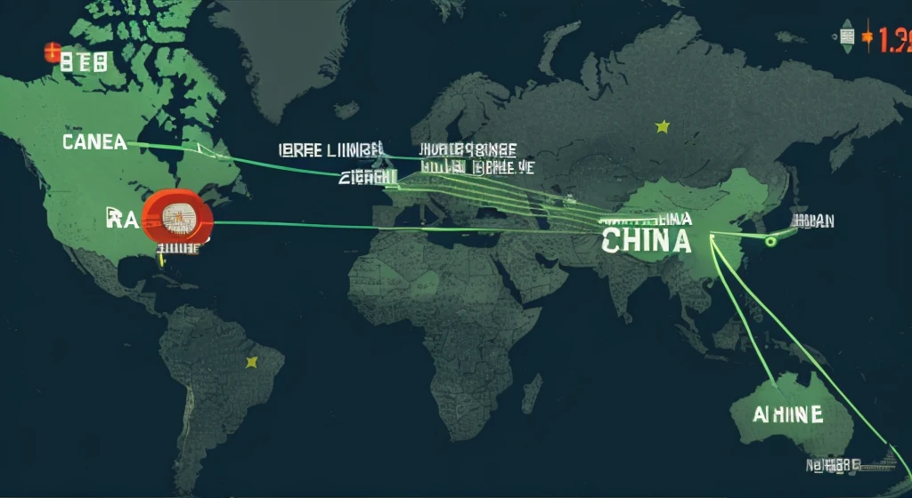 arafed map of the world with a line of planes and a map of the countries, space war between china and usa, 🕹️ 😎 🔫 🤖 🚬, huge distance, uk, teaser, an illustration, illustration, by Daniel Lieske, video, chinese, youtube video screenshot, from china