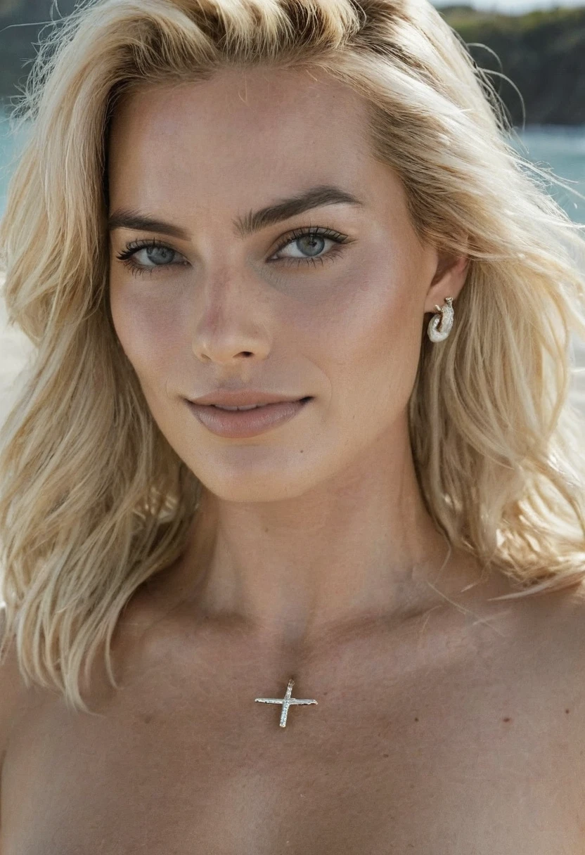  high quality  celebrity  Erotic  photo  ( Magrot Robbie, beach side , photorealistic ,blonde hair, seductive smile, exhausted expression ,show her entire nude sexualized body , incredibly sexy photograph , celebrity , random click, woman , full body photograph , nude,laying on ground, naked) , sexualized move, erotic angles, sweaty  flat breast , celebrity erotic photograph , shiny sweaty skin, on beach,  celebrity, female,  woman, hollywood actress , ( natural lights, depth of field, ultra detailed face , insanely detailed skin texture, hyper detailed features )