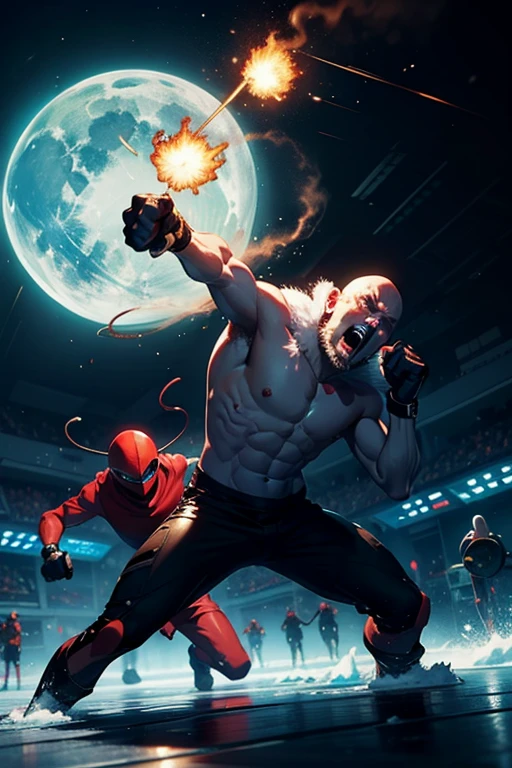 👽🏋️🤼 👽 alien, fiercely fighting another alien.❄️😡🦾🤺💥💥💥🔥🥷🪂
