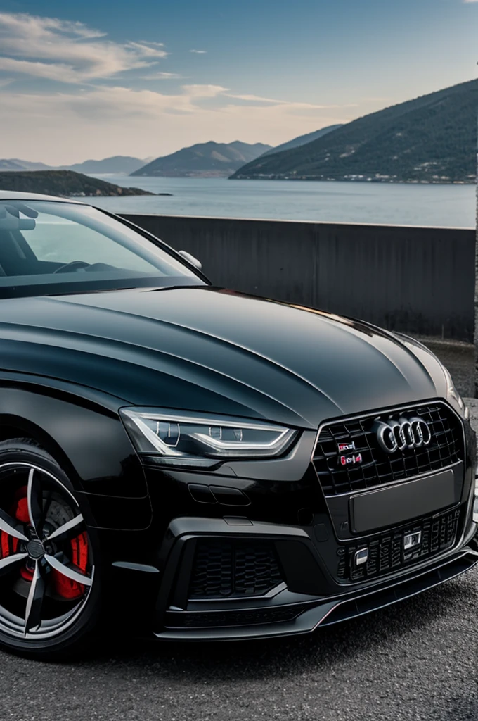 A black Audi A5 coupe