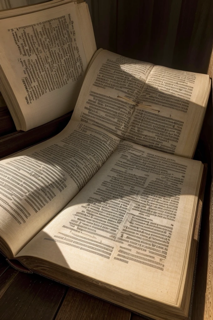 A vivid image of an ancient Bible being quickly unrolled, revealing its sacred texts while a soft beam of light illuminates its worn pages. Subtle sound effects of scrolling and pages being turned add a touch of mystery and discovery to the environment, highlighting the historical and spiritual depth of the manuscript