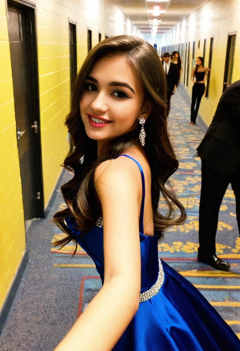 prom night party girl, selfie, school corridor, 2014, Tumblr, photo, dressed, photo
